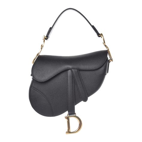 christian dior bag black saddle